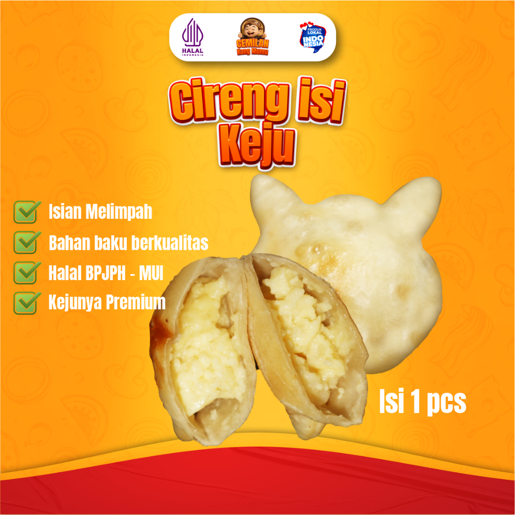 

CEMILAN KANG MUMU CIRENG ISI KEJU LUMER PREMIUM PESAN ECER SATUAN
