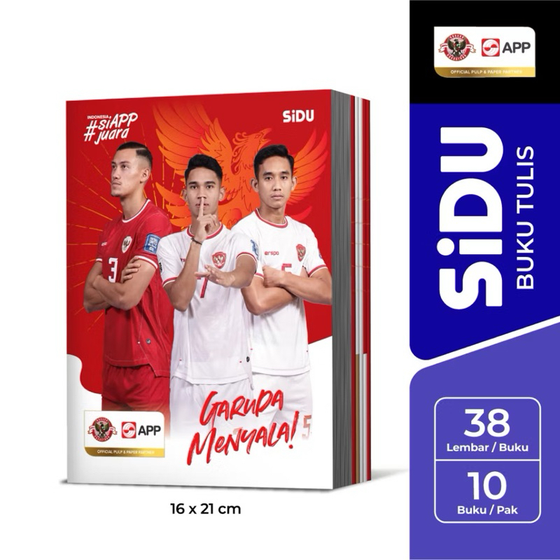 

BUKU TULIS SIDU TIMNAS INDONESIA 1 PAK (10 BUKU) 38 LEMBAR