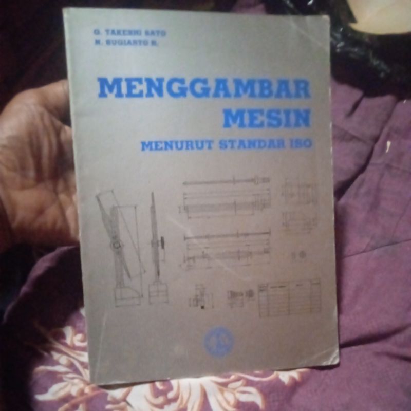 buku Menggambar Mesin menurut standar ISO, buku original lebar