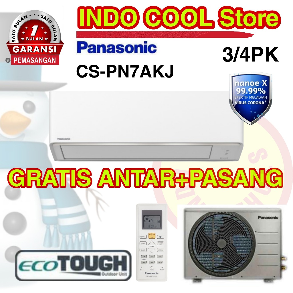 Ac Split Panasonic 3/4 PK PN7 Deluxe Standard