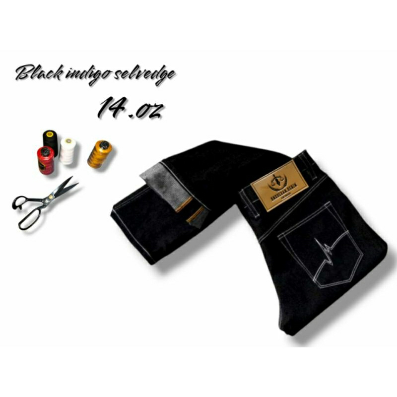 Celana Denim Selvedge Black Indigo