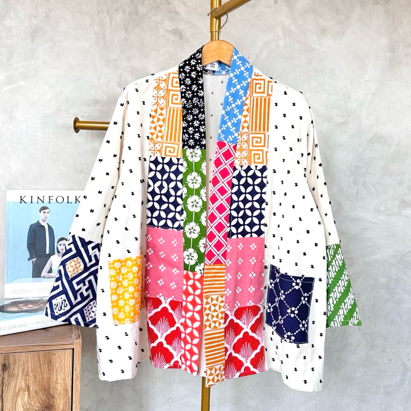 kamasera yumna outer batik salur dan polka all size