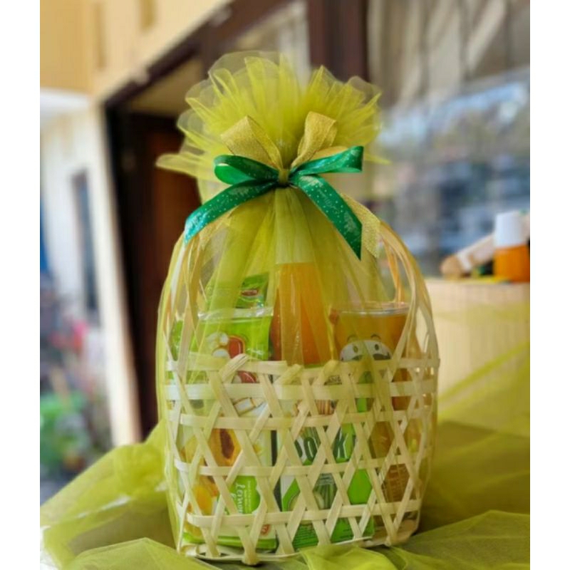 50PCS TAS ANYAMAN BAMBU / KANTONG PARCEL / KERANJANG BAMBU / ANYAMAN BAMBU