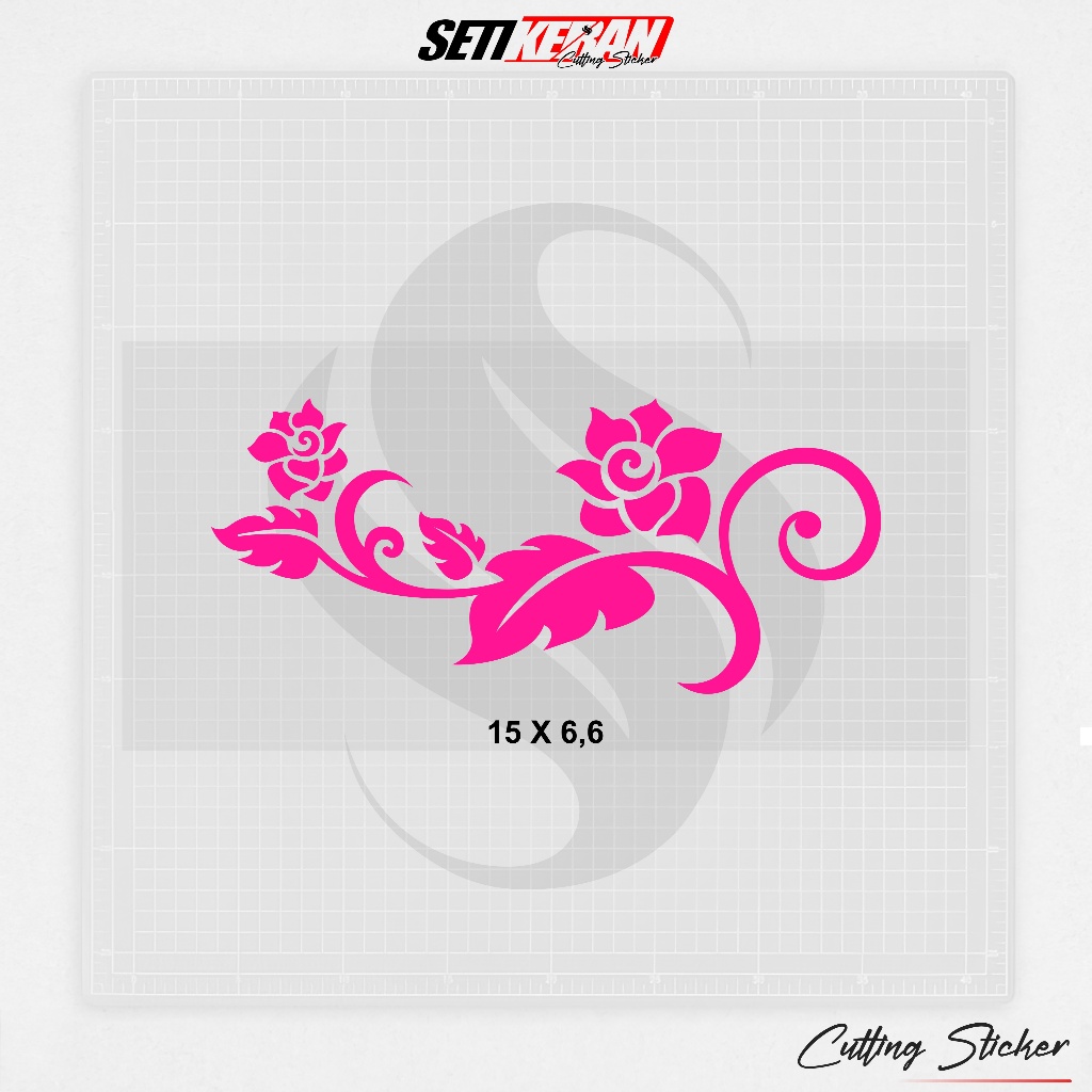 Cutting Stiker Flower Variasi Motor Mobil Sticker Bunga Cantik LucuTimbul Keren Nyala Dasbor / Spakb
