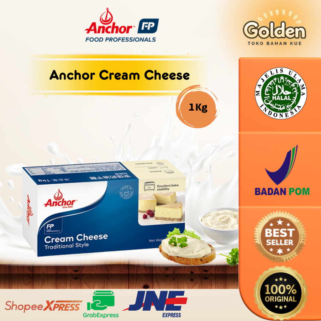 

Anchor Cream Cheese 1 Kg / Krim Keju Anchor
