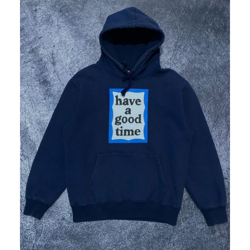 Hoodie have a good time blue frame