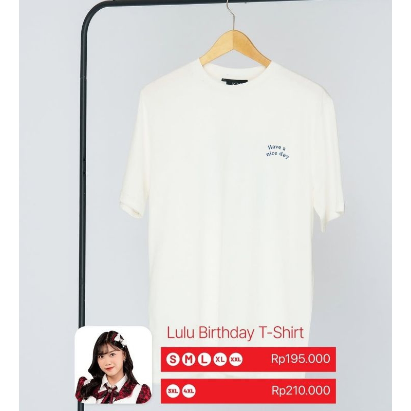 Birthday T-shirt Lulu JKT48 2024 Ukuran XL