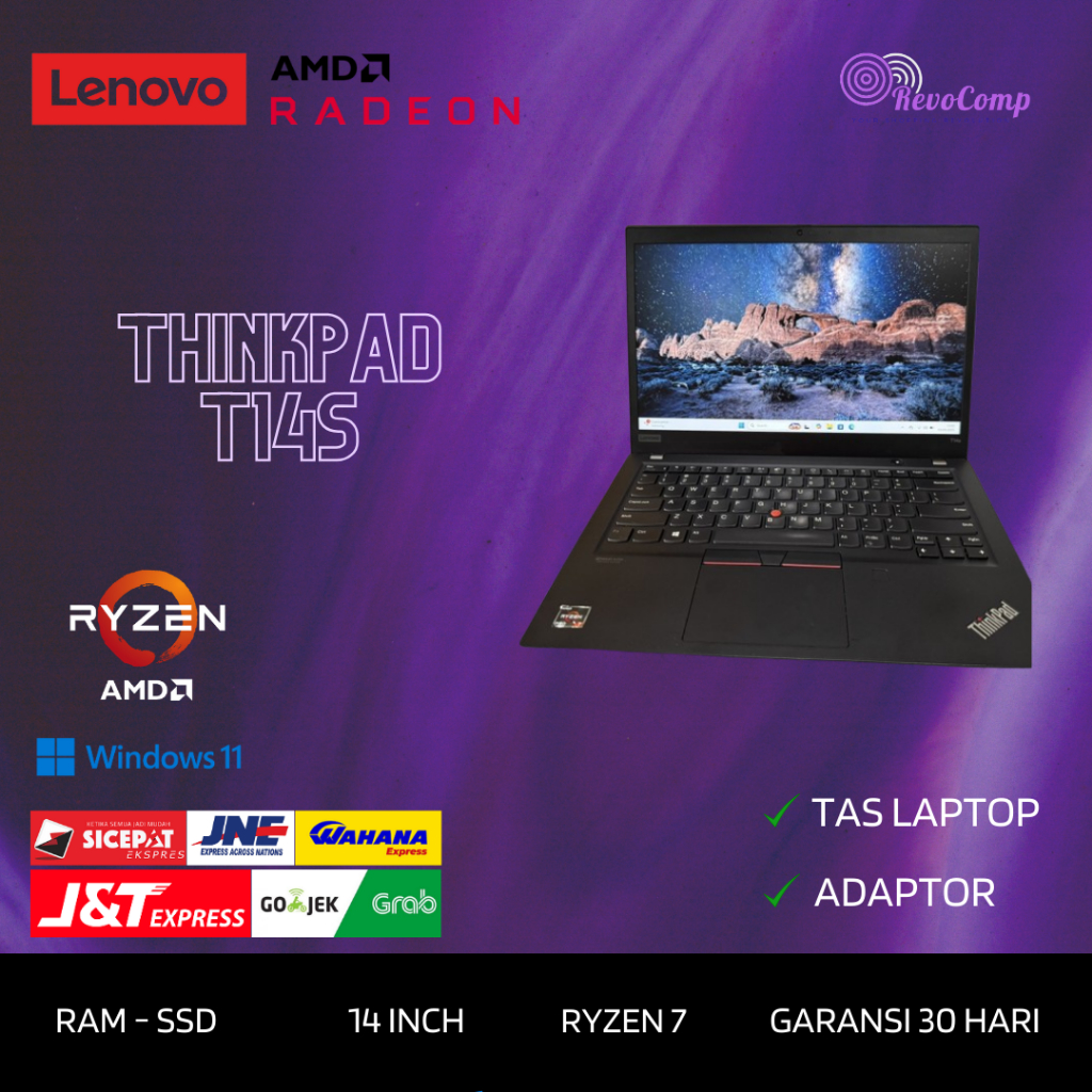 Lenovo Thinkpad T14s AMD Ryzen 7 Pro 4750u Ram 16GB SSD FHD IPS VGA AMD Radeon