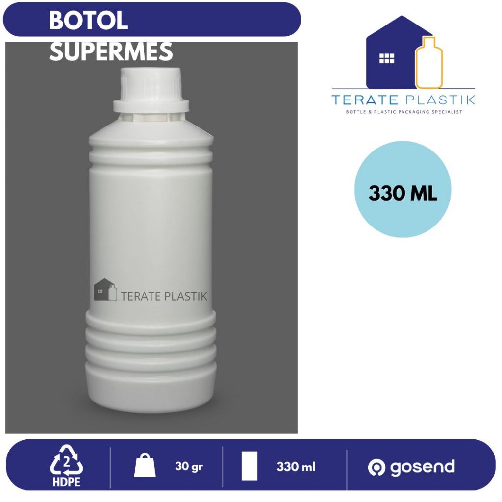 Botol HDPE SUPERMES 330ml | Terate Plastik