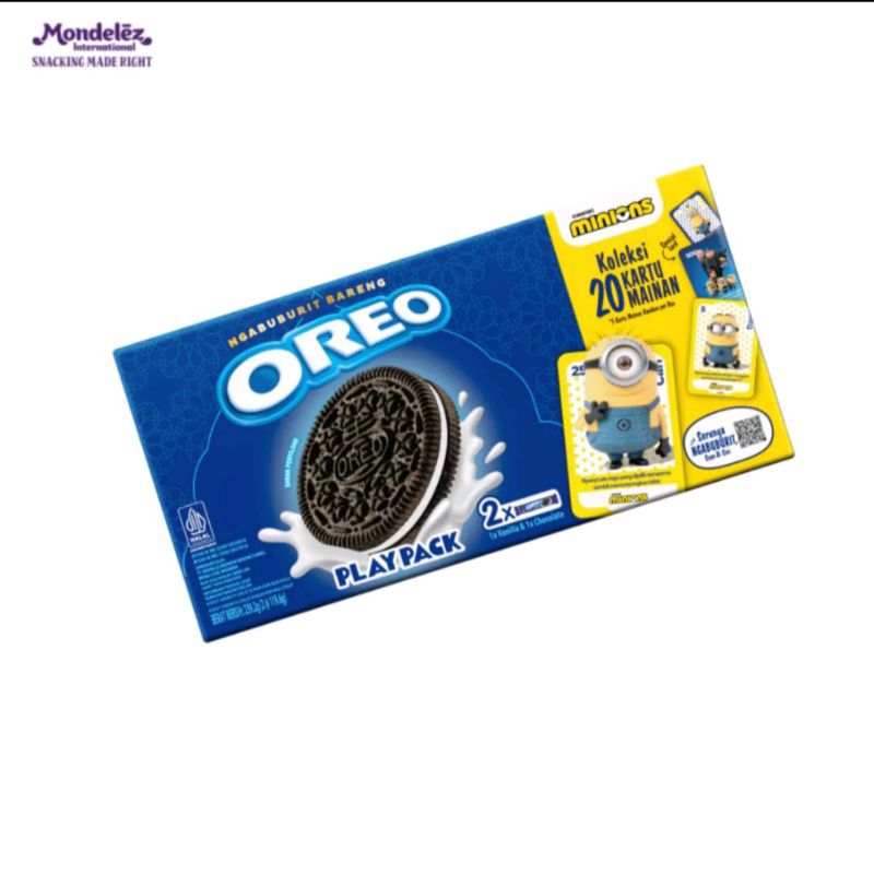 

Oreo Playpack Minion (2 x 119.6g) - [Special Edition] Cookies Biskuit Cemilan Anak & Dewasa