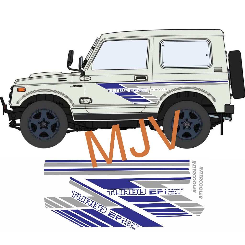 STRIPING STIKER SUZUKI KATANA JIMNY TURBO CUSTOM C74