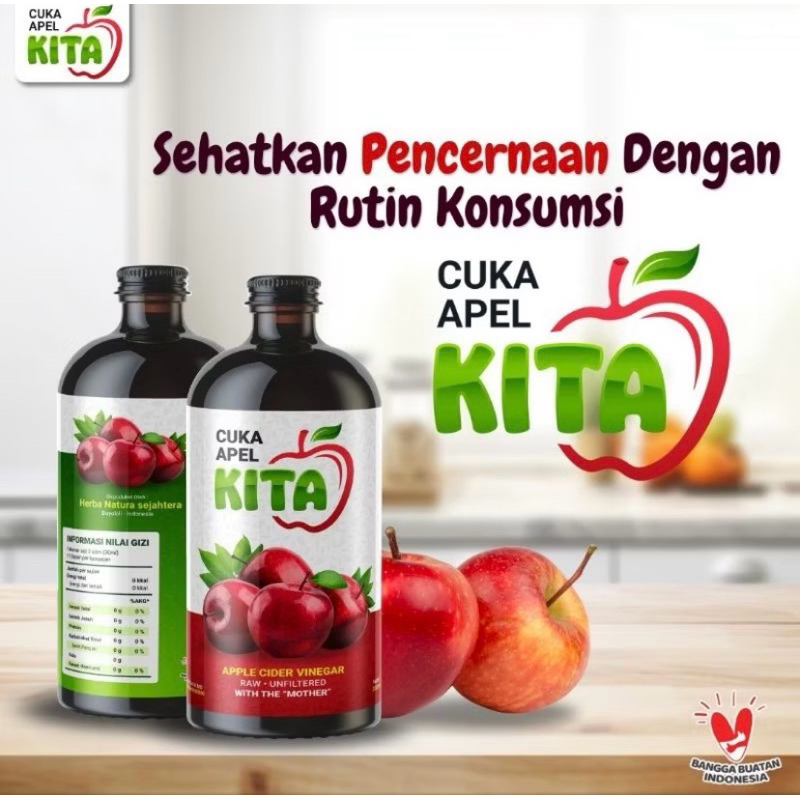 

Cuka Apel Kita 300 Ml | Cuka Apel Kita Original Memabantu Menurunkan Kolestrol & Berat Badan