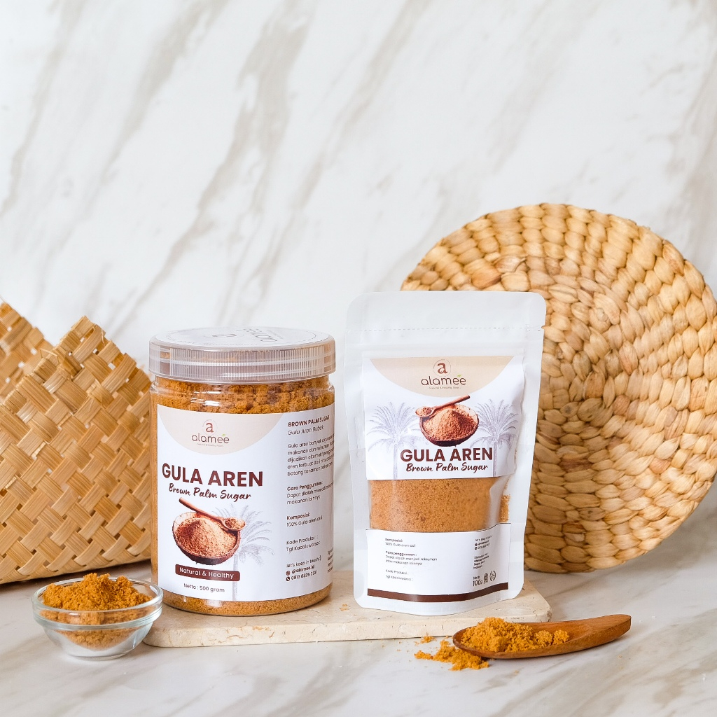 

ALAMEE Gula Aren Bubuk Organik Asli Palm Sugar Semut Powder Natural Organic Pure