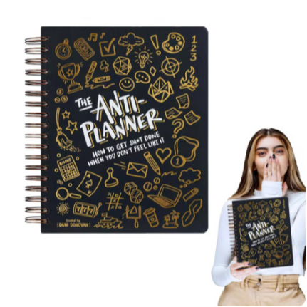 

EDS The Anti-Planner Journal Planner Organizer Notebook 100+ Productivity Tools