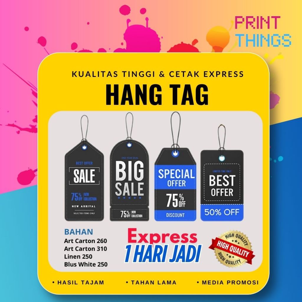 

CETAK & CUTTING HANG TAG | LABEL BAJU | LABEL MEREK | SAMEDAY | EXPRESS | 1 HARI JADI