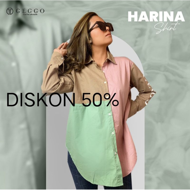 Kemeja Wanita Geggo Coklat