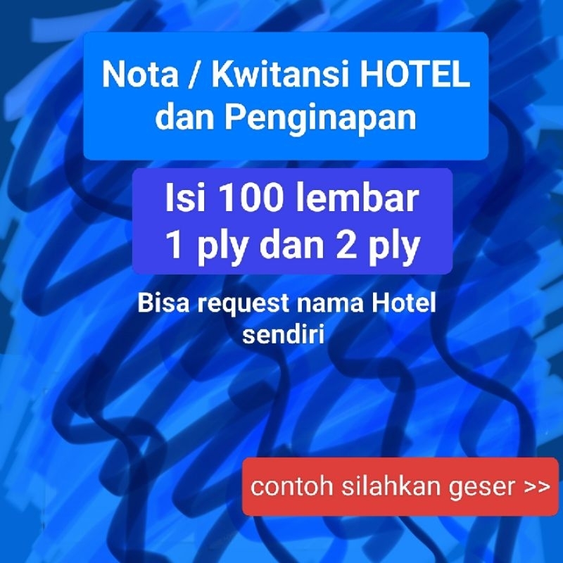 Nota / kwitansi Hotel & penginapan