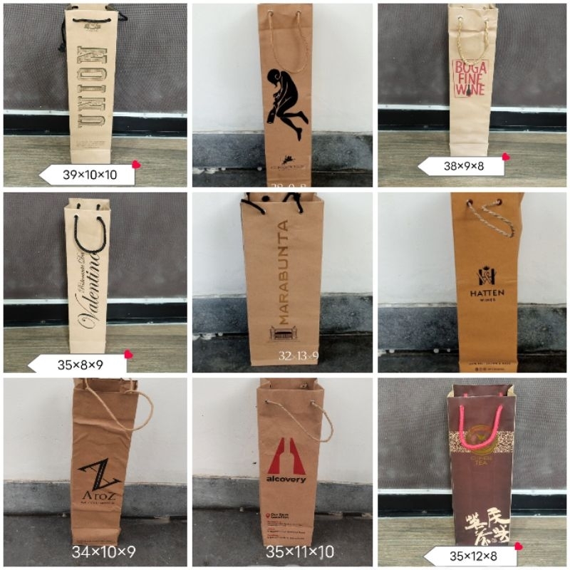 

TAS PB N - PAPER BAG PANJANG UNTUK BOTOL MINUMAN BOTOL WINE BOTOL BEER UNION CORK&SCREW