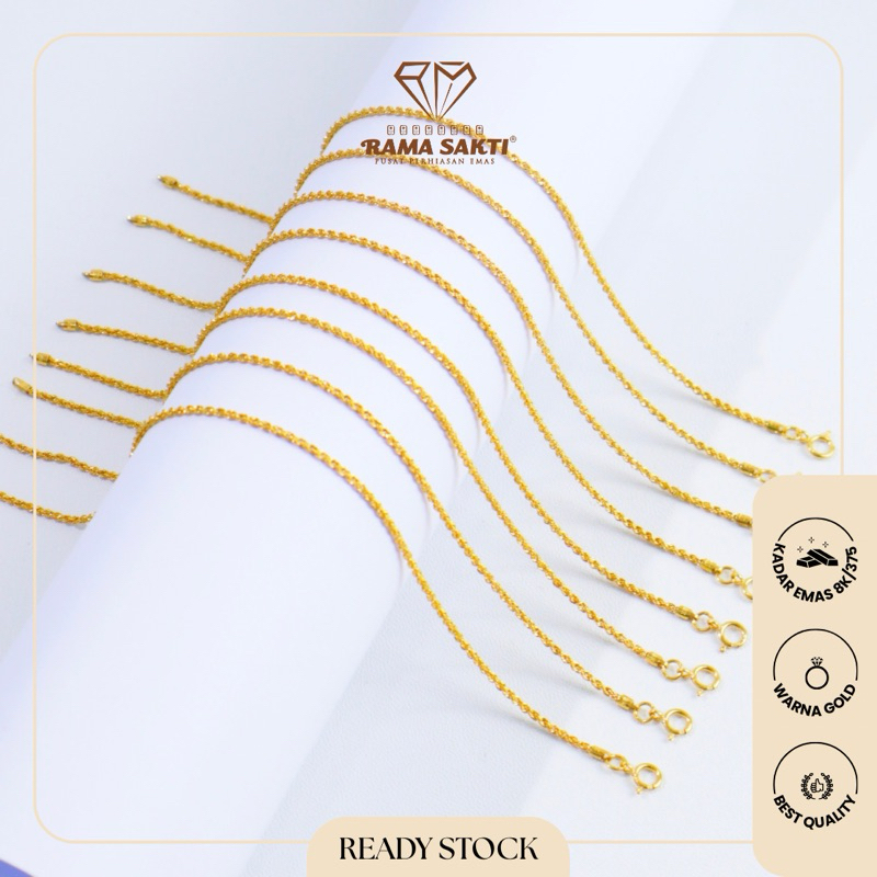 Gelang Rantai Emas 8K Korean Mini Tambang