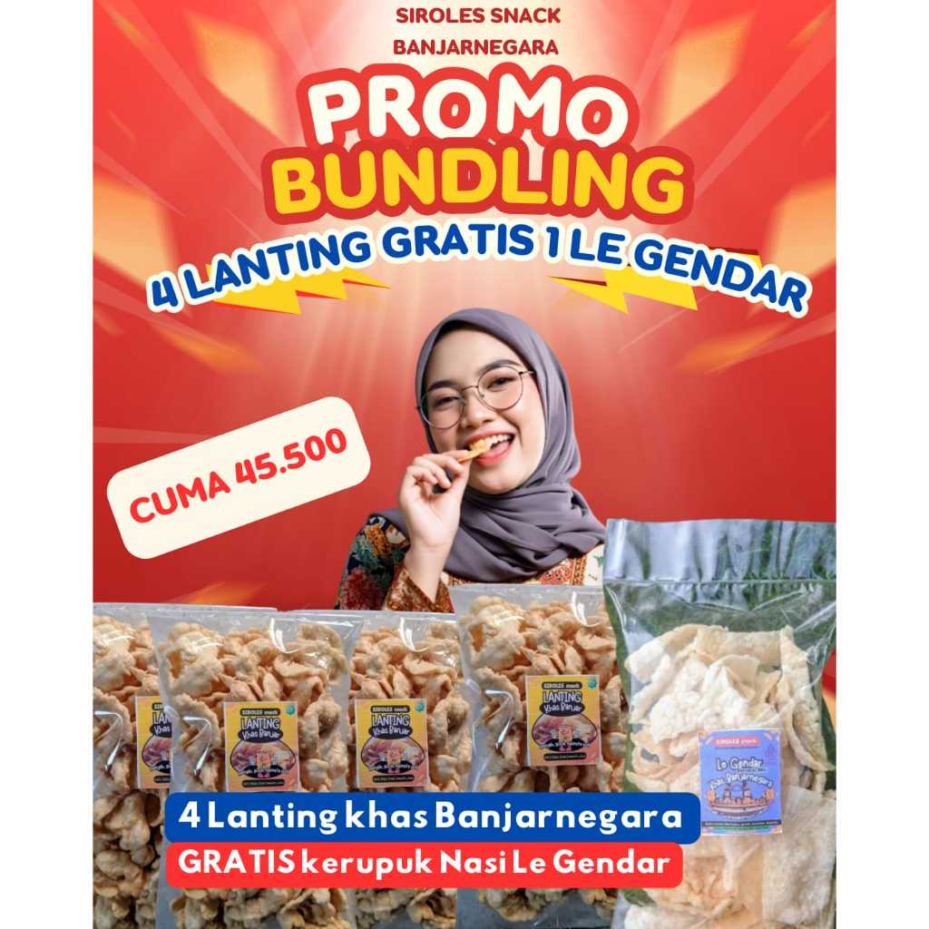 

LANTING KHAS BANJARNEGARA - Promo Murah Beli 4 gratis 1 pack Legendar ( KERUPUK NASI ASIN GURIH)
