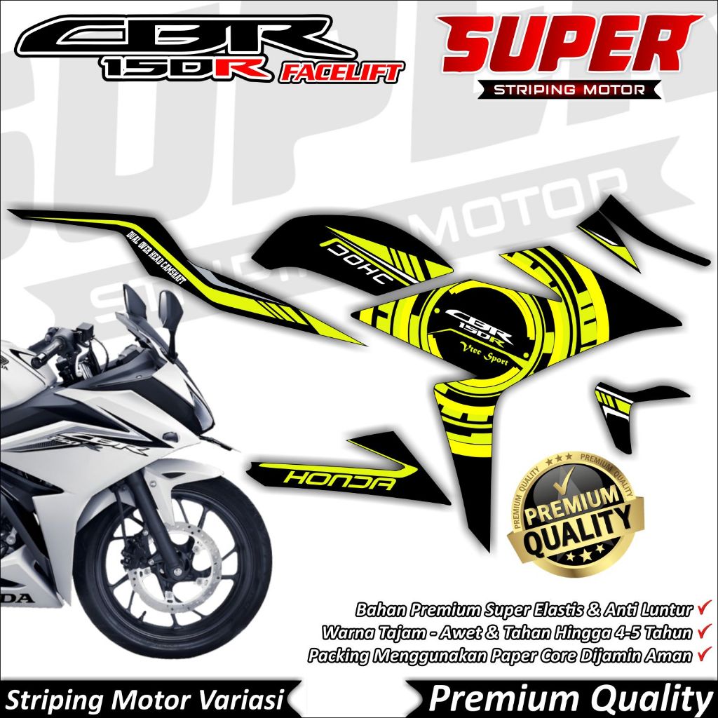 Stiker CBR 150r Facelift Anti Luntur keren Striping CBR 150r Facelift Striping Honda CBR 150r Faceli