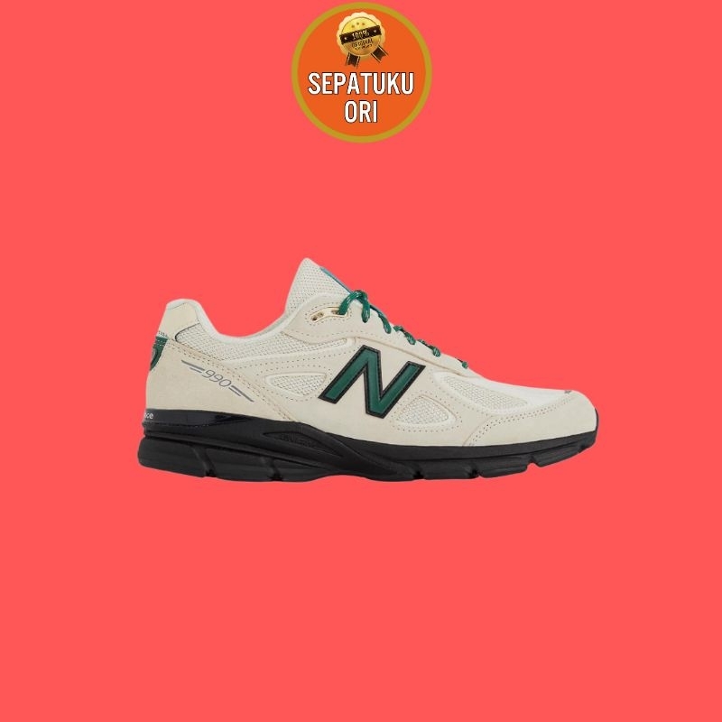 SEPATU PRIA NB 990V4 MADE IN USA 'MACADEMIA NUT BLACK' ORIGINAL [U990GB4]