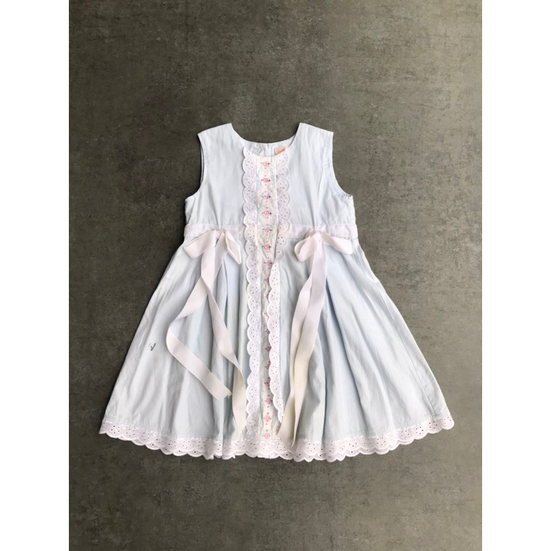 LILY & DAISY Dress Anak Baby Blue Pita