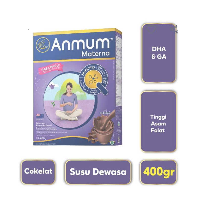 Anmum/Susu ibu hamil Anmum/Anmum coklat 400gr/Susu kehamilan