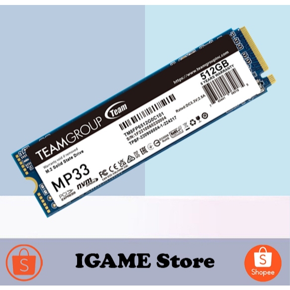 Team MP33 SSD NVMe M.2 / M2 512 GB - NVMe 512GB