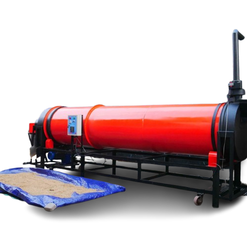 Mesin Rotary Dryer Full Otomatis Besi Baja / Drum Rotary Pengering Padi Jagung Tepung Kacang