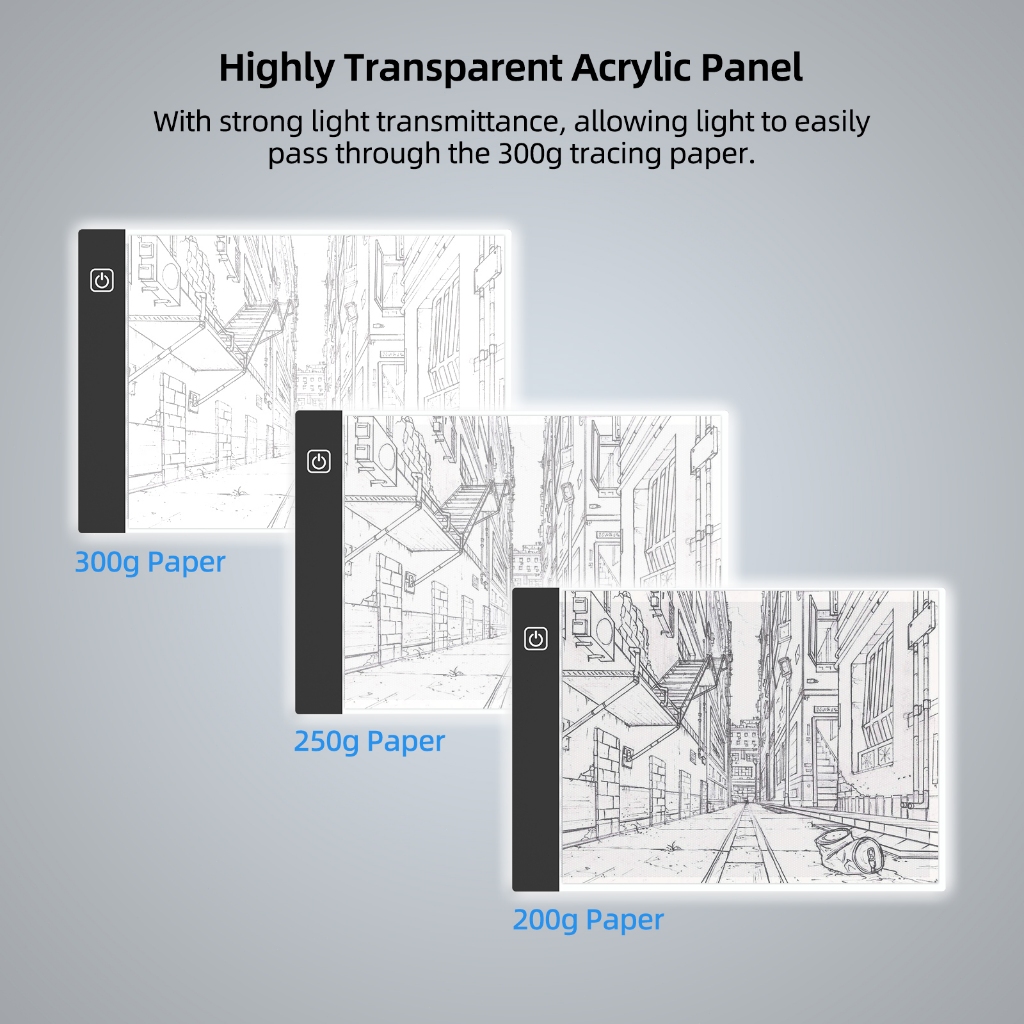 Goojodoq A3/A4/A2 Tracing Board Led Drawing Stensil Board Papan Jiplak Gambar Led Anak Dewasa Copy