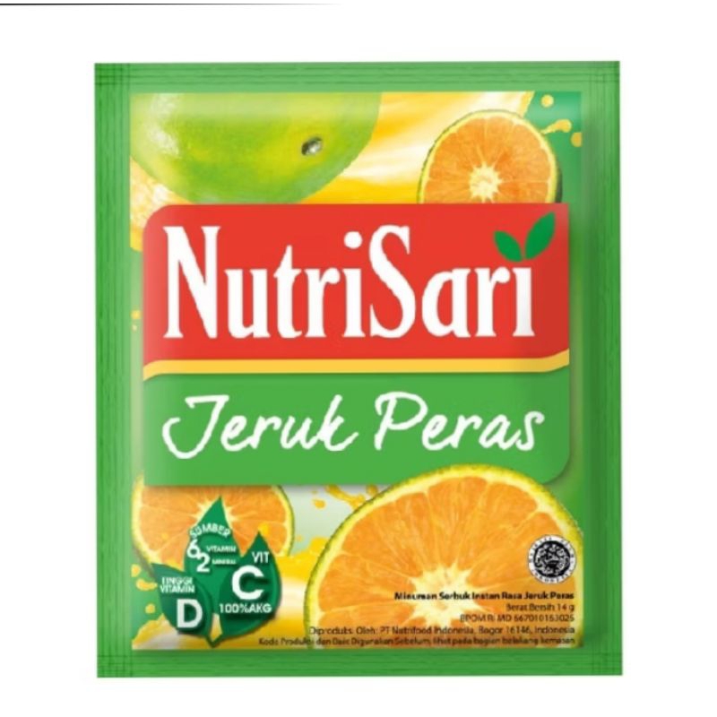 

NutriSari Jeruk Peras Renceng (isi 10 sachet)/Minuman bubuk