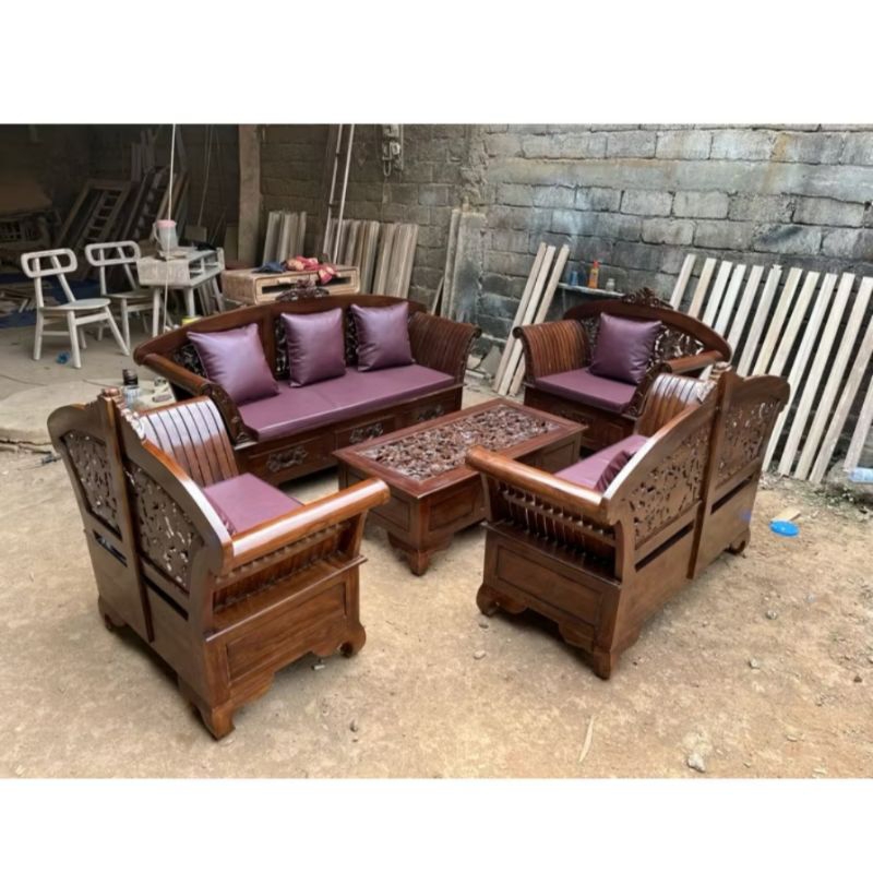 kursi tamu madura mawar ukir jati, kursi tamu kayu jati ukir