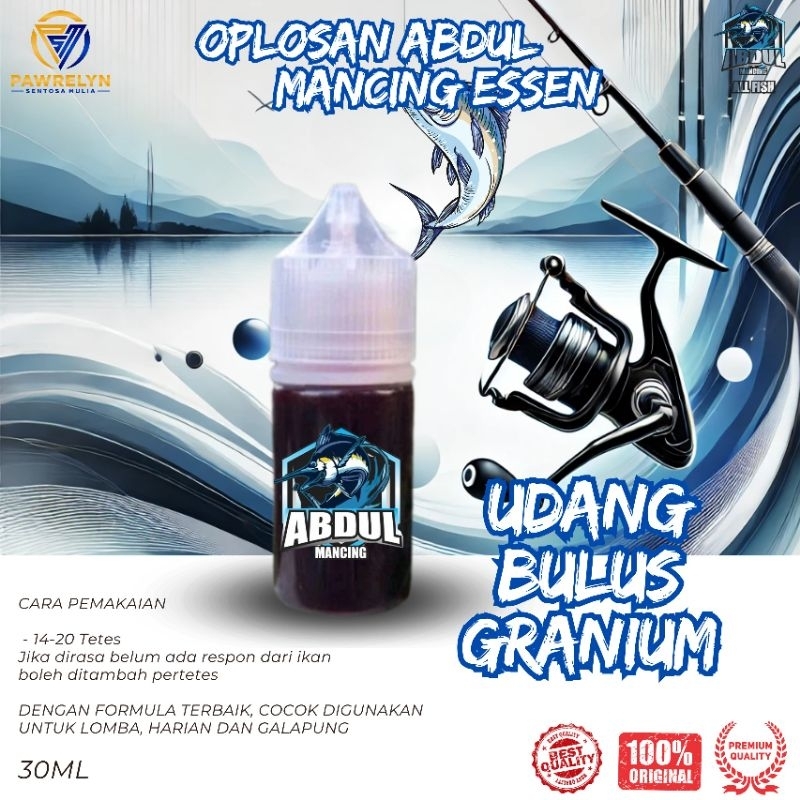 Abdul Mancing - Essen oplosan ikan mas essen granium udang bulus 100% gacor 30ml Abdul Mancing