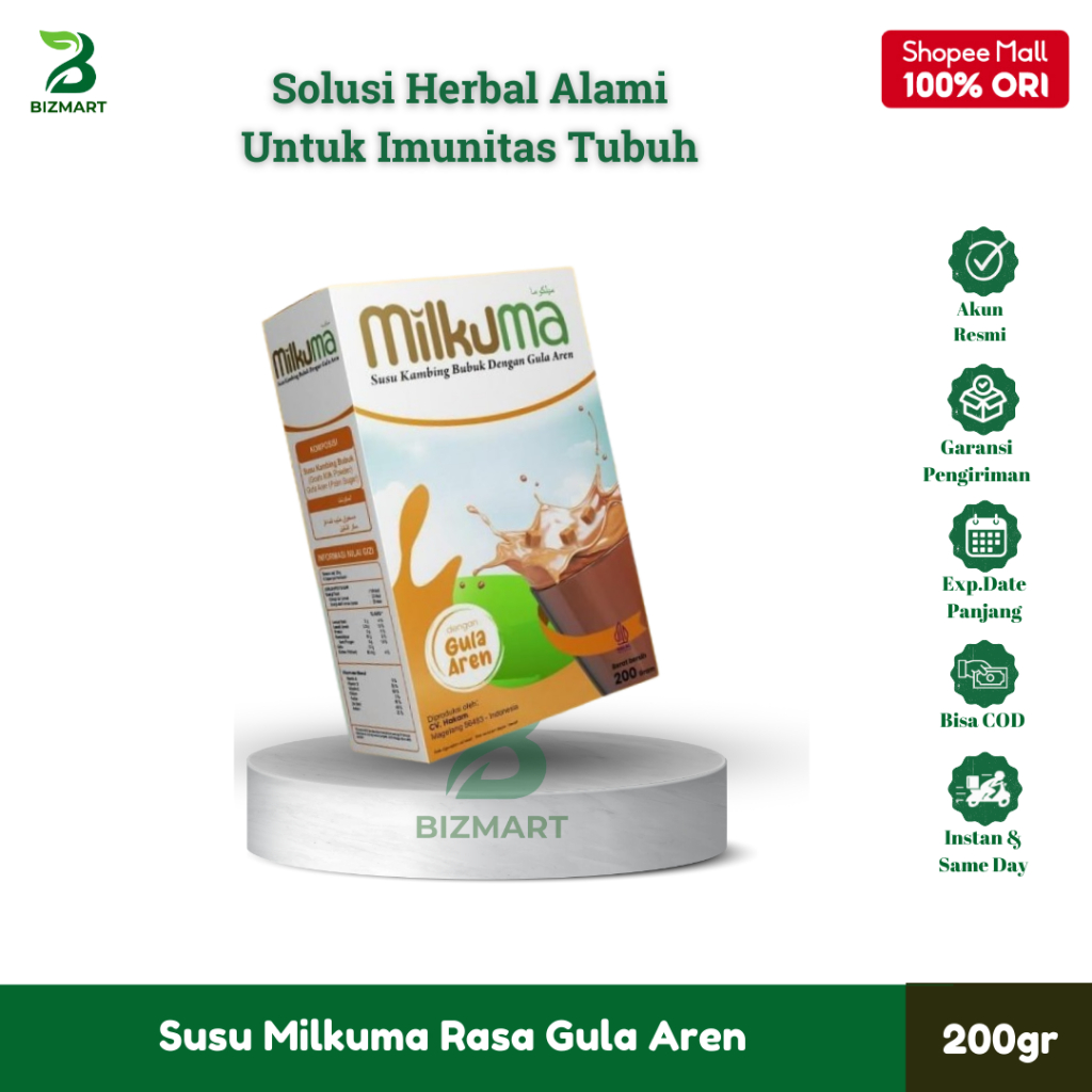 

Susu Kambing Milkuma Plus Gula Aren Susu Kambing Etawa Bubuk Original