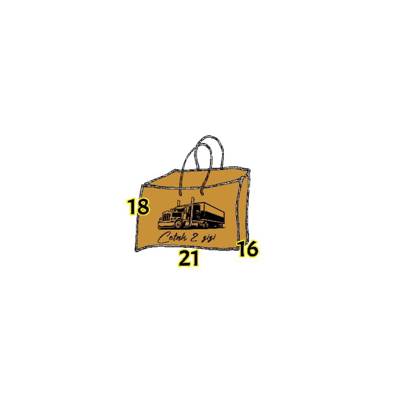 

paper bag kertas coklat 21 x 16 x 18 sablon 2 sisi