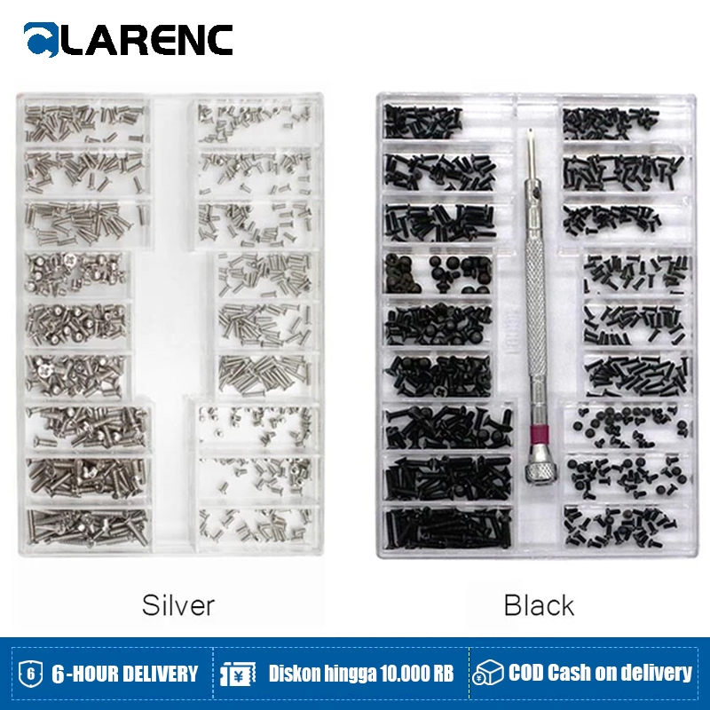 500Pcs Baut Hp Handphone / Jam Tangan / Laptop Sekrup Kacamata Baut Mini Baut Reparasi