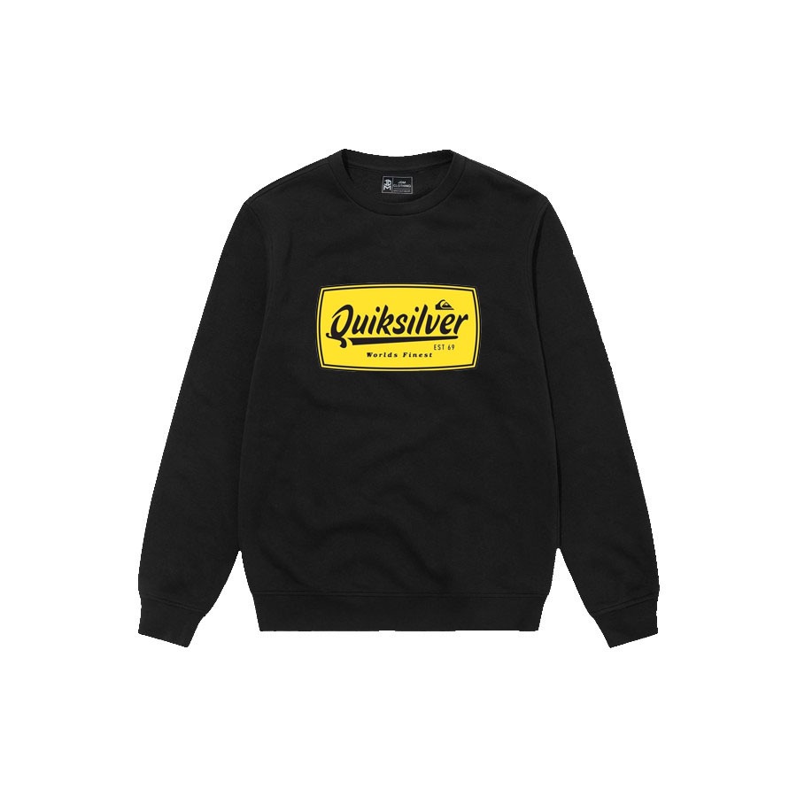 RM Crewneck QUIKSILVER- Sweater Pria Wanita Distro Fleece 280gsm Tebal Premium Size M-XXL