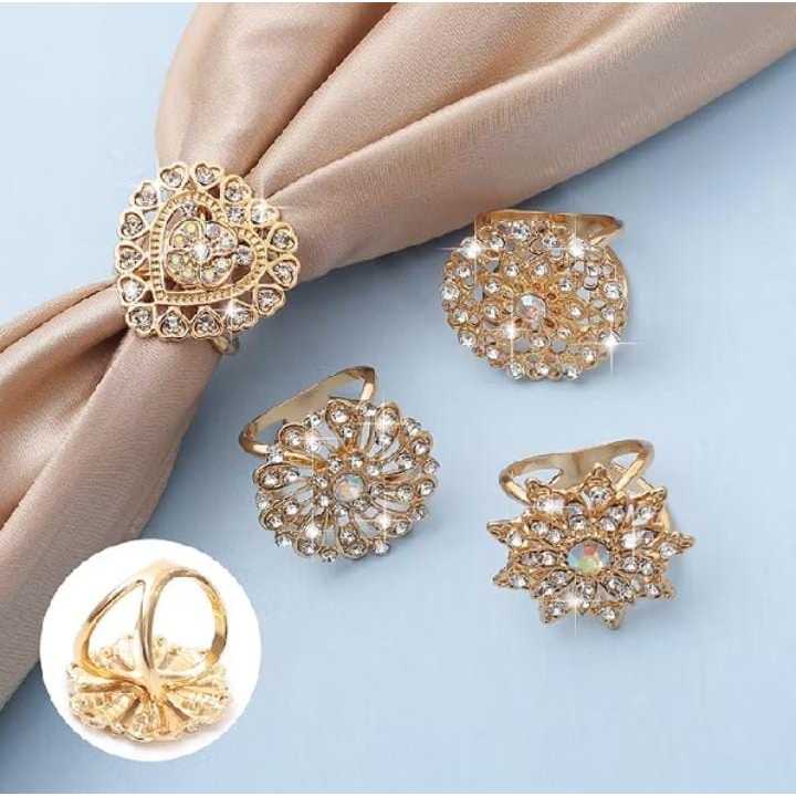 Ring Jilbab Gold & Silver / Bros Cincin Mutiara Hijab / Bros Ring Jilbab