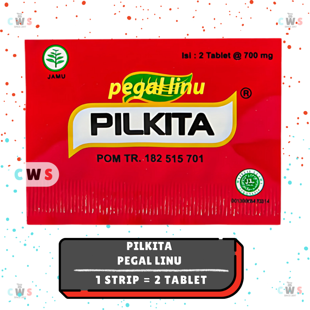 PILKITA Tablet Herbal Obat Pegal Linu Nyeri Otot - 1 Strip / 2 Tablet