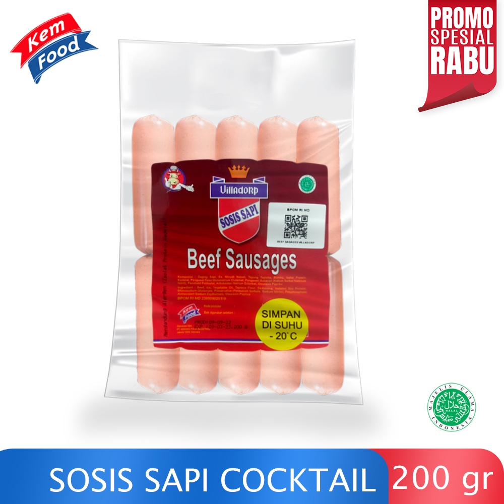

Villadorp Sosis Sapi Cocktail Premium - 200 gr [Promo Rabu]