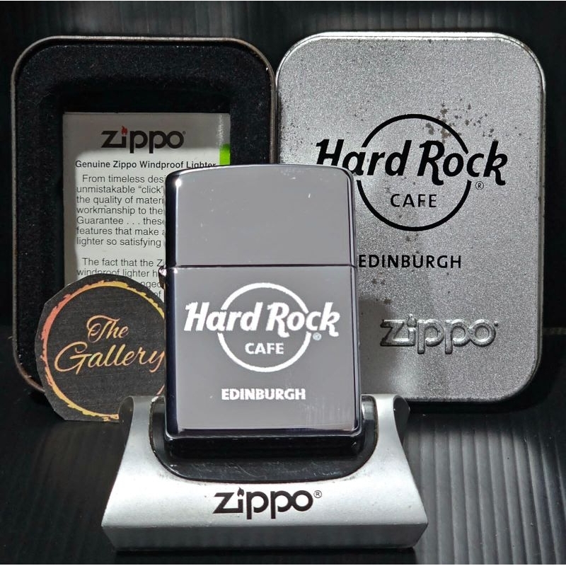 ⭐️⭐️⭐️⭐️⭐️ ORIGINAL ZIPPO OFFICIAL HARD ROCK CAFE EDINBURGH TAHUN 2007 VERY RARE