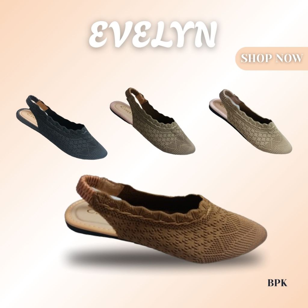 sandal tutong rajut - tutong rajut wanita - tutong Evelyn BPK terbaru - terlaris 100% original