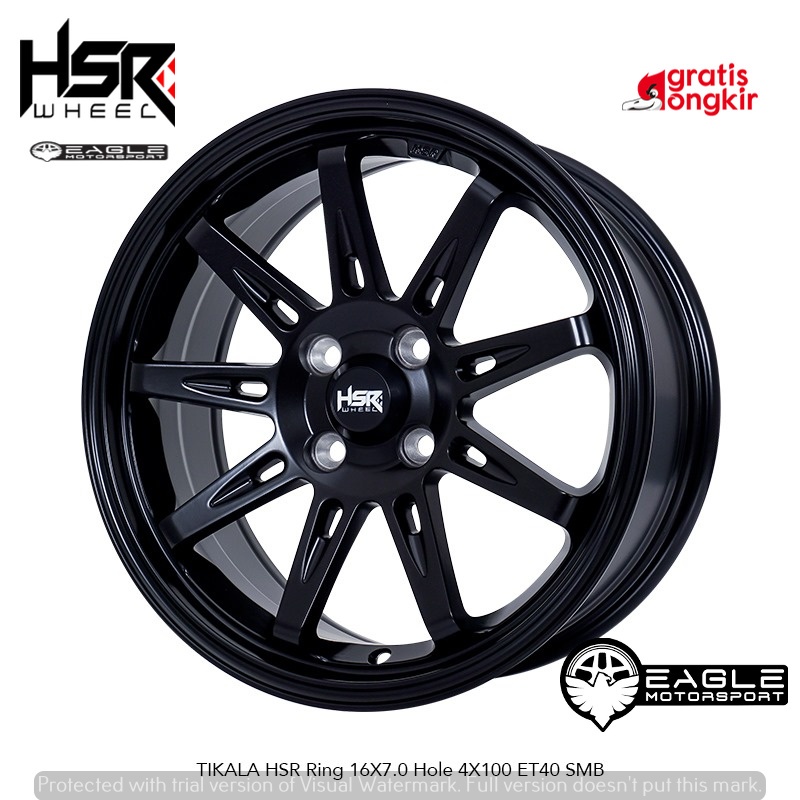 Velg Mobil plus ban Ring16 HSR TIKALA Untuk Brio Calya Jazz Mobilio dll r16