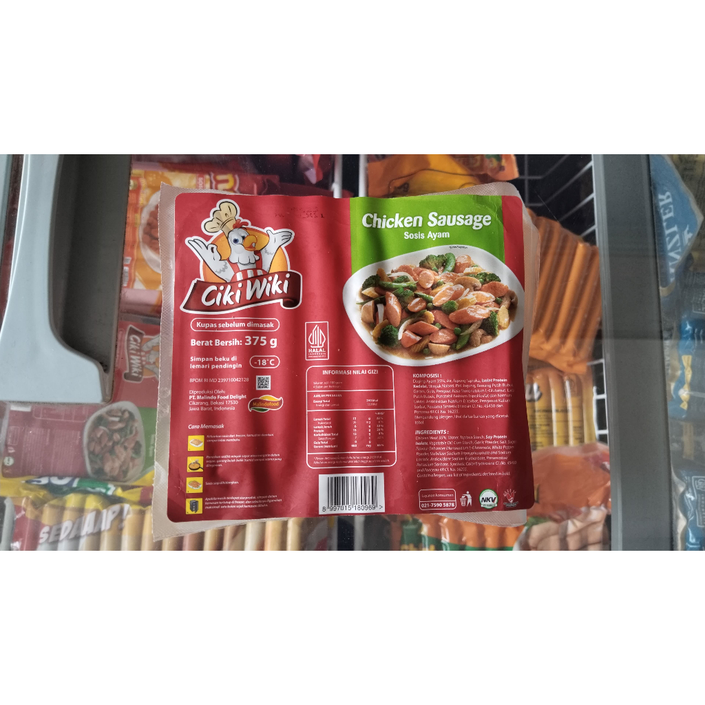 

SOSIS CIKI WIKI CHICKEN SAUSAGE SOSIS AYAM 375GR