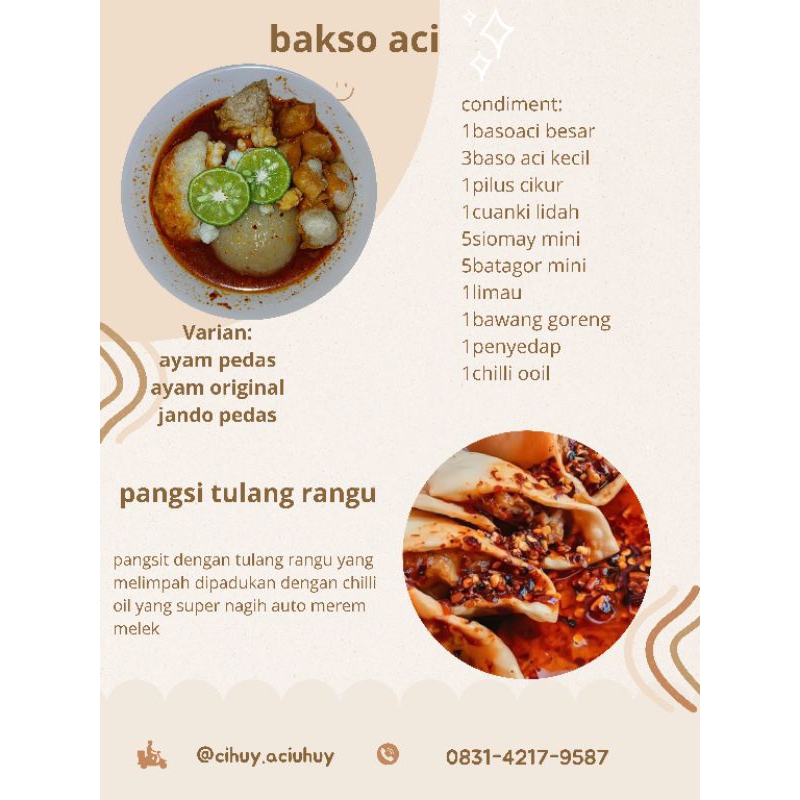 

baso aci & pangsit tulang rangu