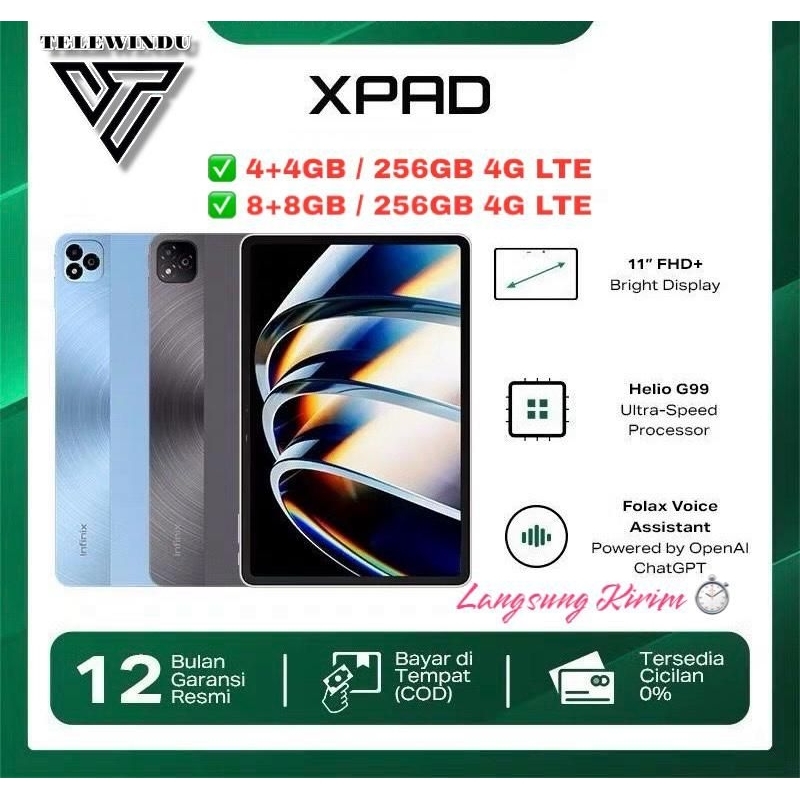 INFINIX Xpad 4G LTE 4/256GB + 8/256GB Garansi Resmi Infinix Indonesia