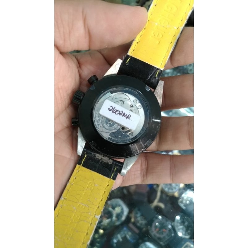 jam tangan sport pria otomatis chronograph er fashionable strap kulit