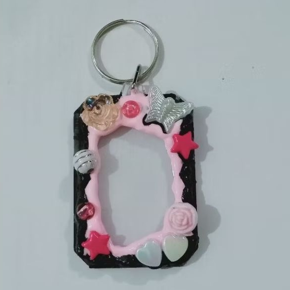 Photocard Holder, foto ID KPop, ganci Deco cream, PC holder