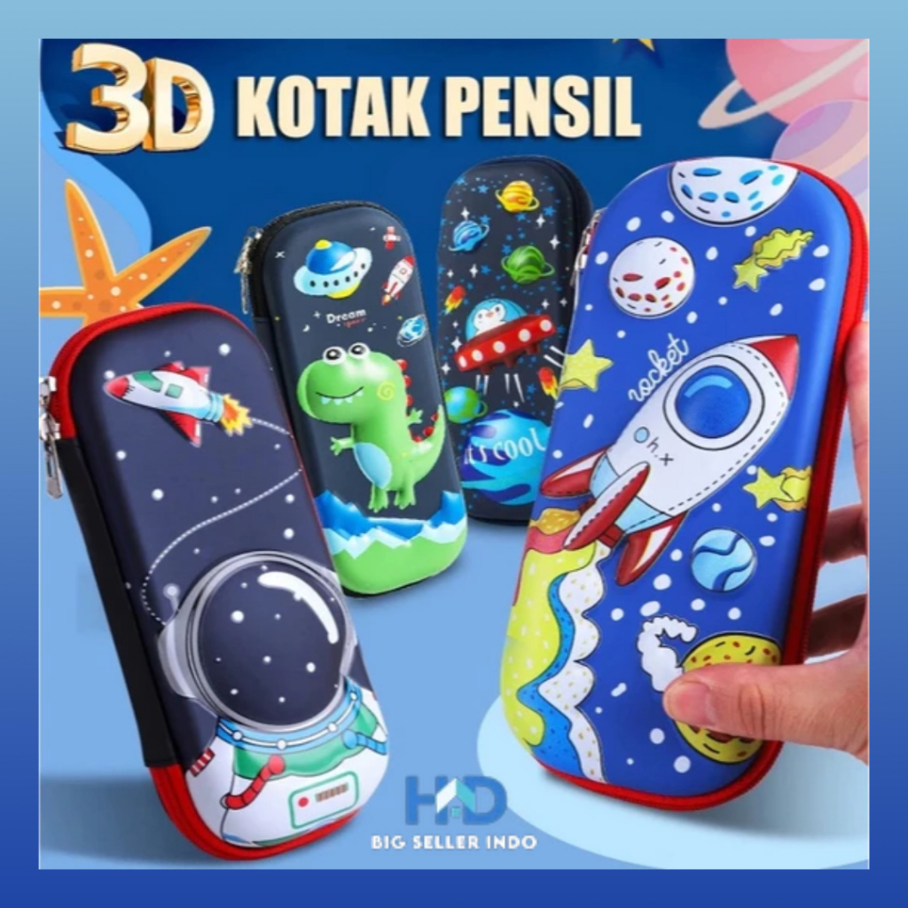 

BS Kotak Pensil Anak 3D Eastethic Unisex Waterproof Kotak Pensil 3D Anak Sekolah TIMBUL 3 DIMENSI TEMPAT PENSIL KARAKTER